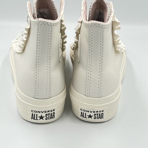Converse Chuck Taylor  All Star Hi-Top Leather Platform Women 6 Vintage White - Picture 6 of 8